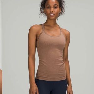 Lululemon ebb to street tank in cacao